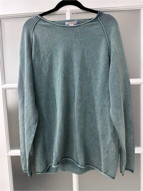Carbon2Cobalt Green 100% Cotton Reverse Knit Sweater Men’s XL